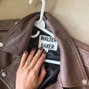 Brown leather jacket